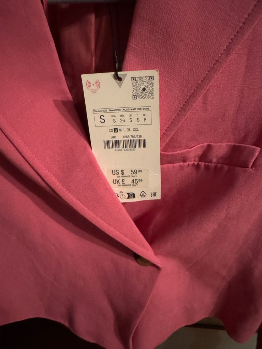 Pink Cropped Blazer - Picture 4 of 4
